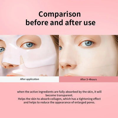 4Pcs Bio-Collagen Deep Face Mask Shrink Pores Deep Hydrating Overnight Mask Moisturizing Refreshing Brightening Face Skin Care