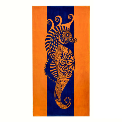 Beach Towels Tropical Animals Blue Unique Design Multiple Sizes Cotton Bath Towels Suitable for Kids and Adults