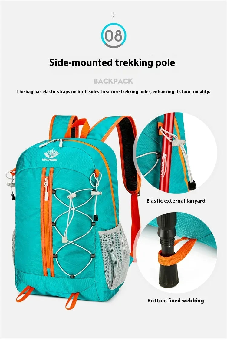 Outdoor Backpack Oxford Buden Mountain Riding Backpack Ultra Light Multifunctional Casual Foldable Backpack Large Capacity