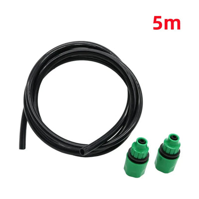 Garden Irrigation Black Hose Gardening Watering Hose 8/11 mm Flexible Water Pipe 5m/10m/20m 3/8" Pipe with Quick Connector 1 Set