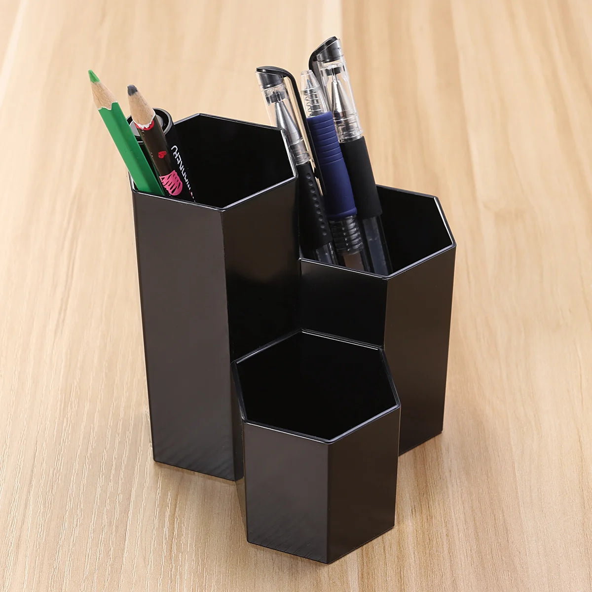 Pen Holder Creative Storage ganizer Desk Stand Slot Cup Stationery Makeup Box Home Office School Supplies Container Desktop