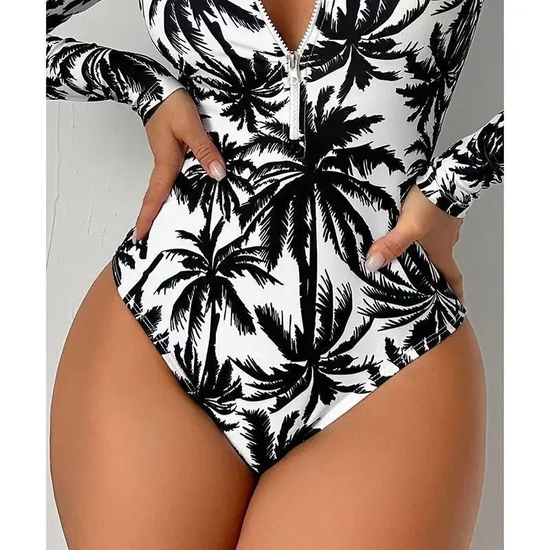 Women Sexy Swimwear One-piece Bathing Swimming Suit Printed Surfing Suits Beachwear Clothing Fashion Bikinis Swimsuit Woman New