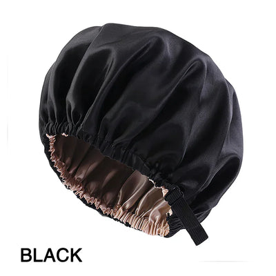 Satin Bonnet Silk Sleep Cap 1Pcs Silk Bonnets For Curly Hair, Reversible Hair Bonnet For Sleeping, Adjustable Bonnets For Women