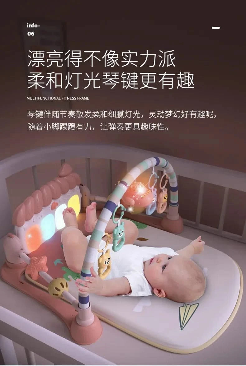 Baby Toys Musical Play Mats Piano Gym Newborn Toys Tummy Time Mat Baby Teether & Padded For Toddlers Early Learning Education