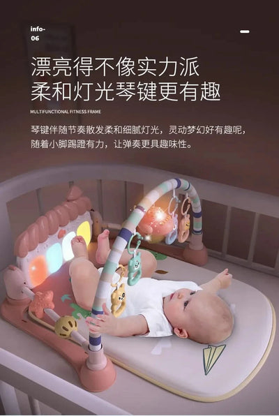 Baby Toys Musical Play Mats Piano Gym Newborn Toys Tummy Time Mat Baby Teether & Padded For Toddlers Early Learning Education