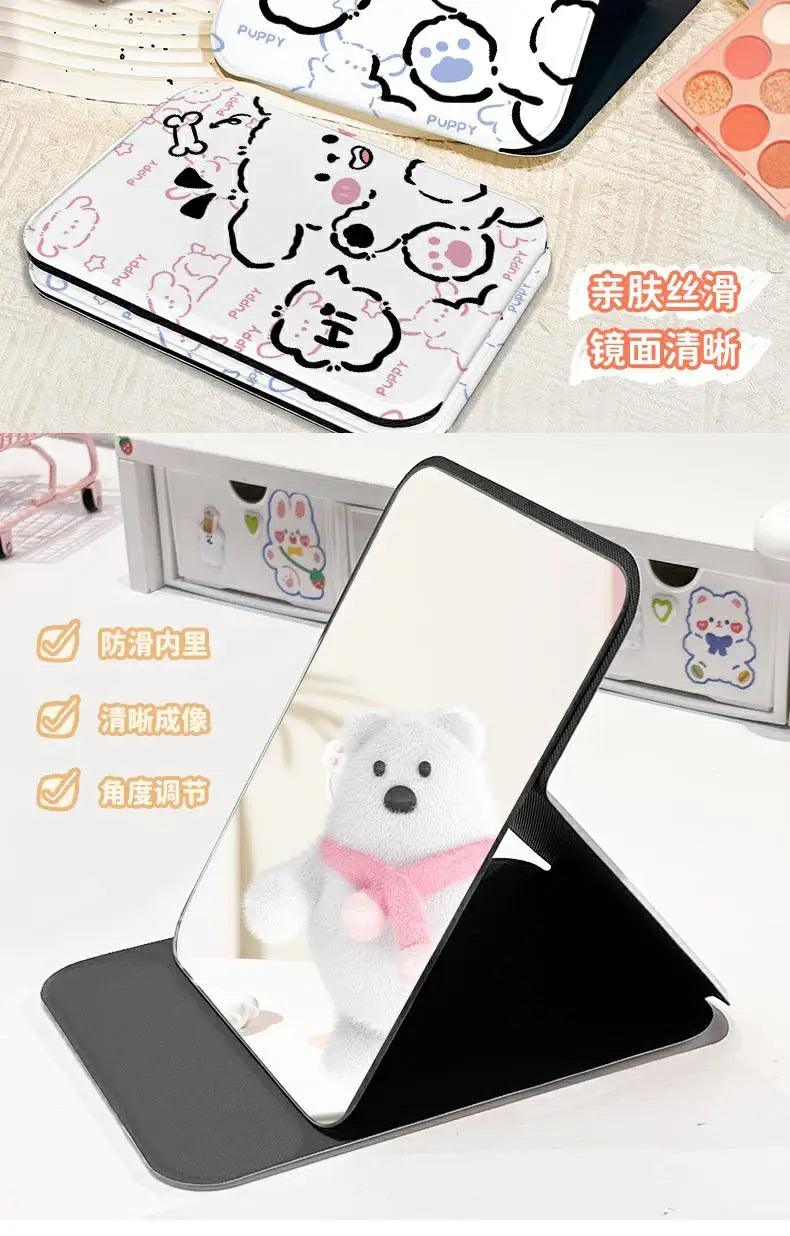 Cute modern mirror makeup portable design creative white aesthetic espejos decorativos home furniture decoraction