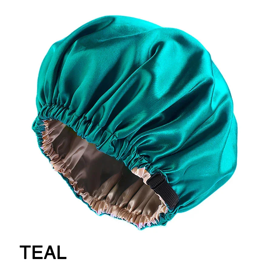 Satin Bonnet Silk Sleep Cap 1Pcs Silk Bonnets For Curly Hair, Reversible Hair Bonnet For Sleeping, Adjustable Bonnets For Women