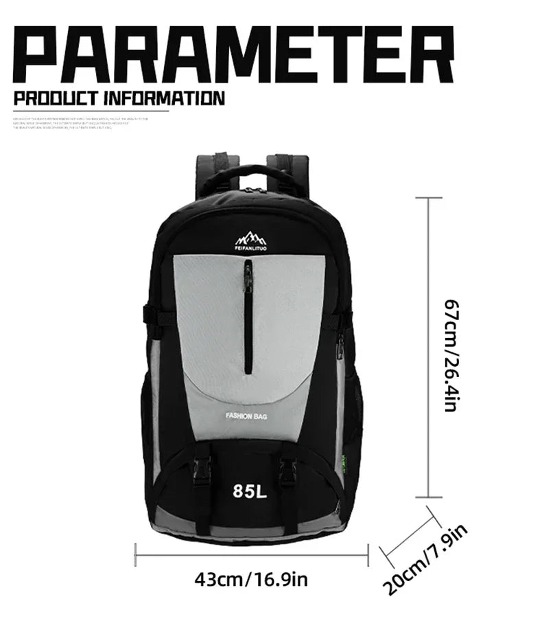 Climbing Backpack with Shoes Pocket Outdoor Travel Hiking Trekking Camping Sports Bag Large Mountaineering Luggage Rucksack