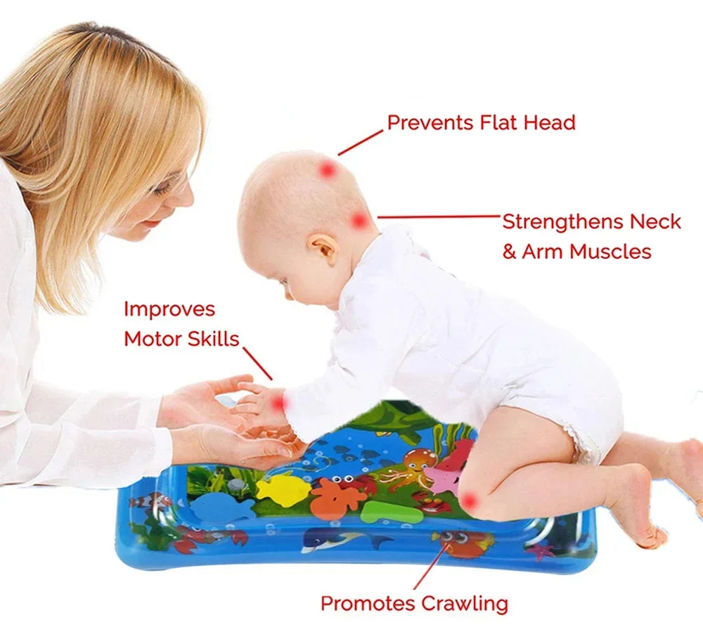 Baby Inflatable Cushion Water Play Mat Toy Infant Tummy Time Playmat  Fun Activity Education Toys for Boys Girls Birthday Gift