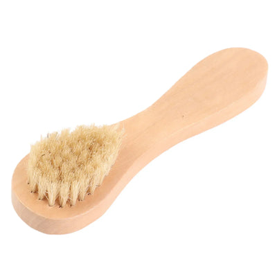 Beauty Skin Care Brush Wooden Handle Soft Hair Wash Face Tool Skin Deep Cleansing Exfoliating Massage Brush Dry&Wet Using 1 Pcs