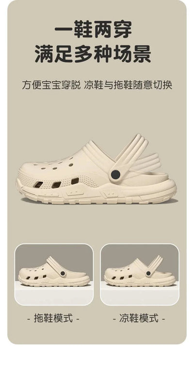 Children's Clogs For 6-18 Year Kids Sandals Cool Mules Outer Wear Summer Casual Hole Shoes For Boys And Girls Slippers
