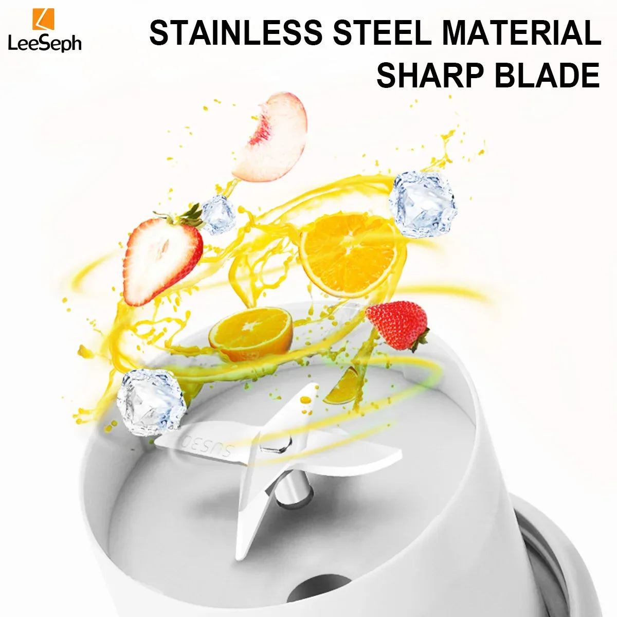 Portable Blender Cup, Electric Juicer Blender, Mini Blender Portable Blender For Shakes and Smoothies, for Home, Gym, Office