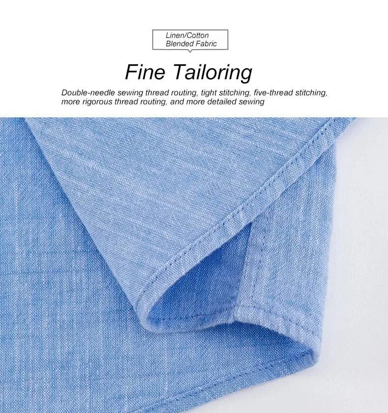 Mens Classic Cotton Linen Long Sleeve Shirts Japanese Style Comfortable Breathable Casual Fashion Slim Button Down Washed Shirts