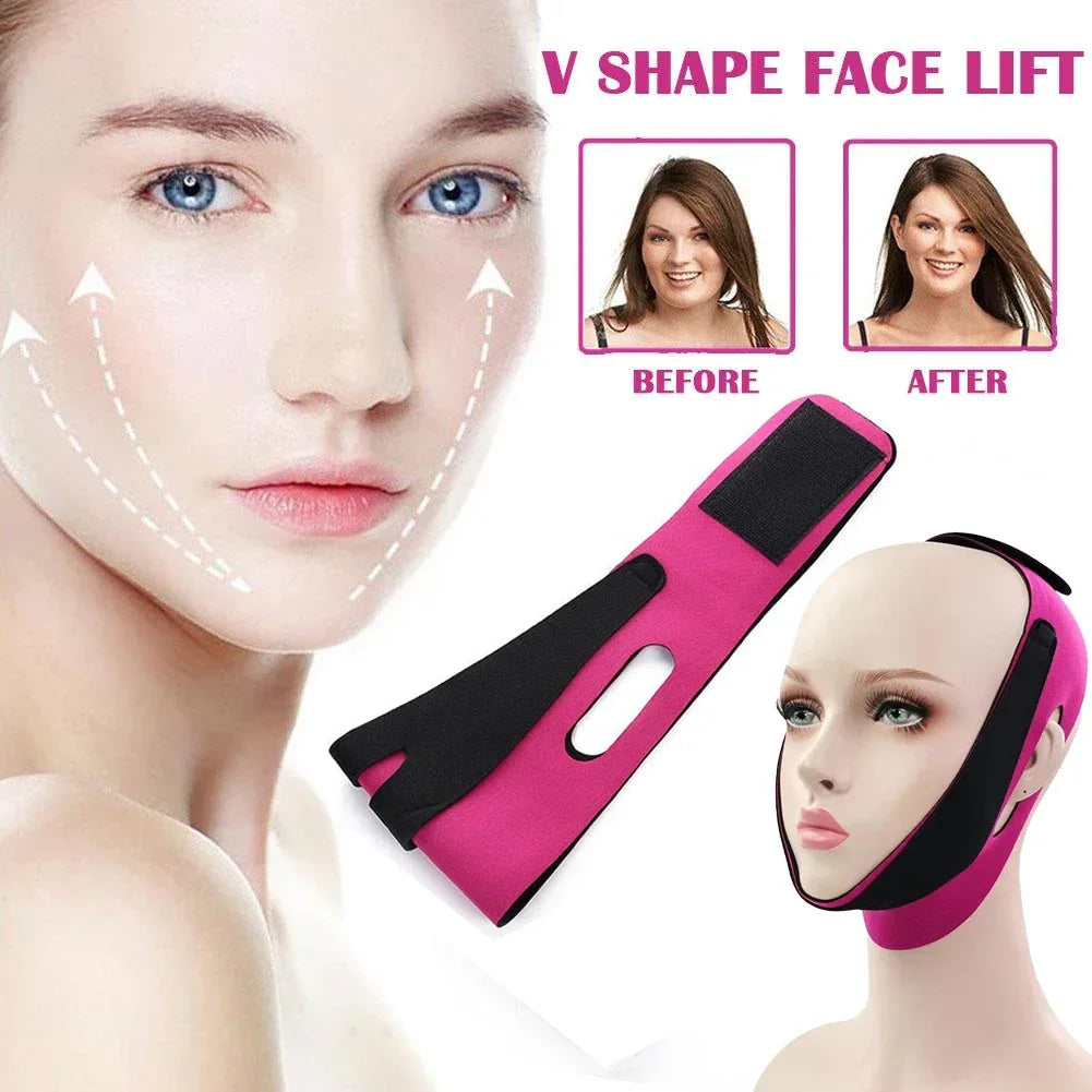 Elastic Face Slimming Bandage V Face Slimmer Mask Face Lift Bandage Shaping Contour Shaper Up Belt Facial Massage Strap 2025 Hot