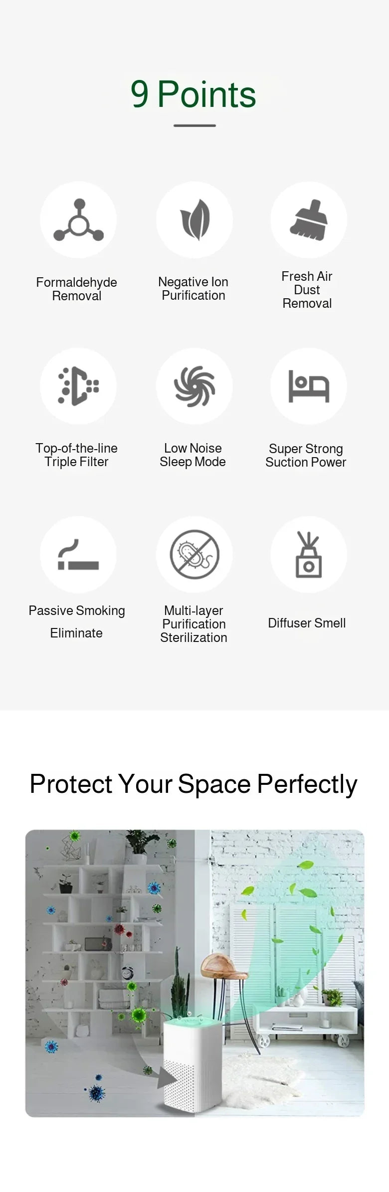 Household Desktop Air Purifier Filters Can Remove Odor Remove Dust And Effectively Purify Air