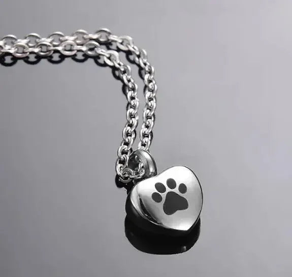 Engraved Heart Pets Paw Urn Necklace/Bracelet Heart Charms Memorial Ashes Urn Necklace/Bracelet Jewelry Makings keepsake Pendant