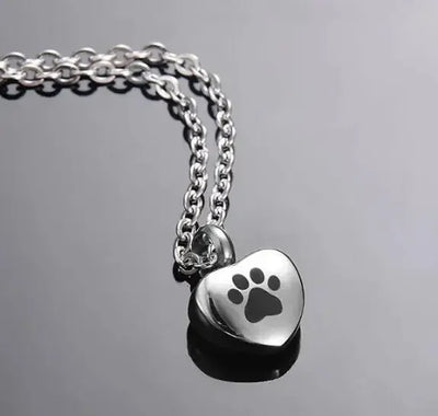 Engraved Heart Pets Paw Urn Necklace/Bracelet Heart Charms Memorial Ashes Urn Necklace/Bracelet Jewelry Makings keepsake Pendant