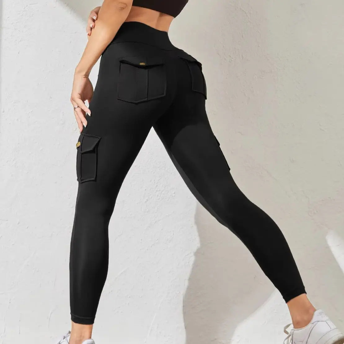 Women Pockets Gym Leggings Skinny Stretch