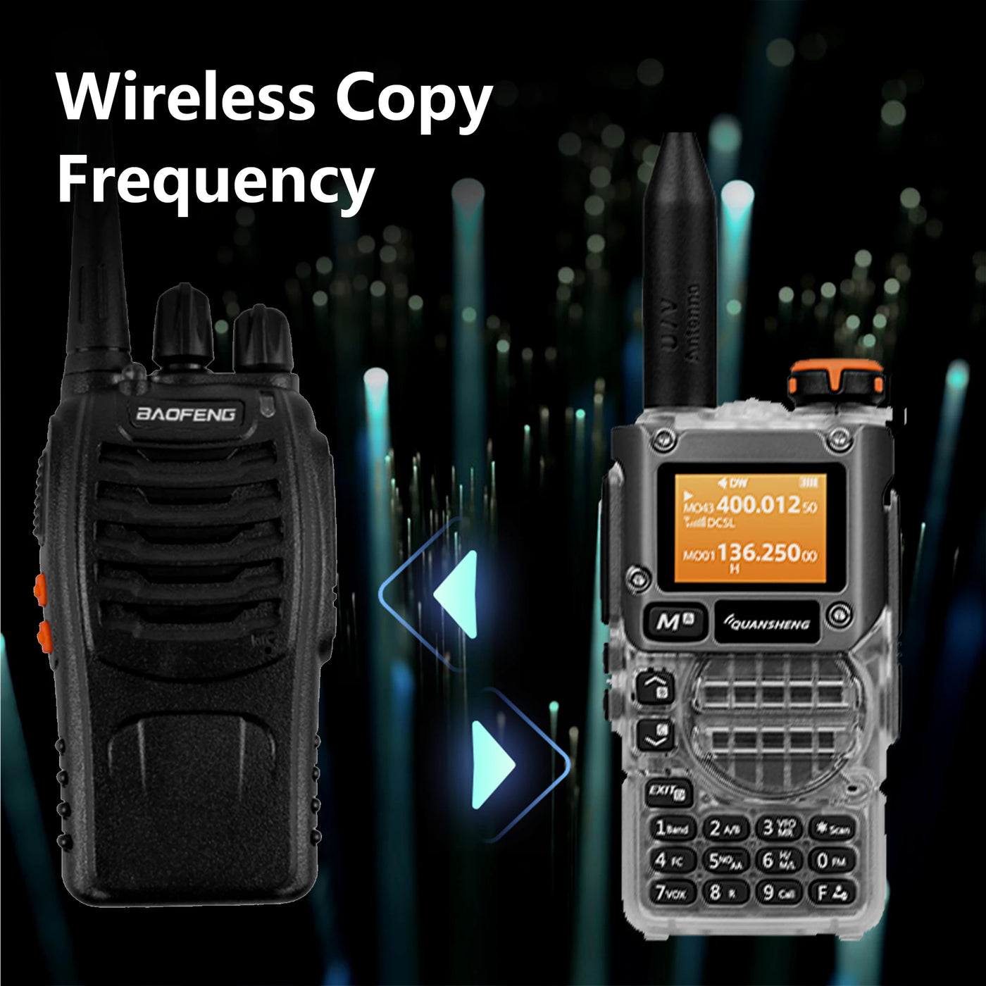 New Quansheng UV-K6 UHF VHF Walkie Talkie UV-K5(8) Full Band Type-C Scrambler NOAA Wireless Copy Frequency Transparent Ham Radio