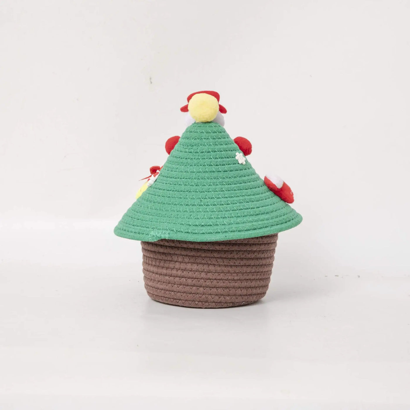 Woven Christmas Tree Storage Basket Christmas Gift Ornament Desktop Home Toy Snacks Toiletries Storage Box Home Decoration