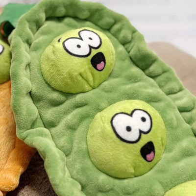 Pet Dog Snack Hiding Toys Relieve Boredom Interactive Doll  Pea Pods Sets Throwing Chasing Plush Toy Slow Food Smelling Pet Ball