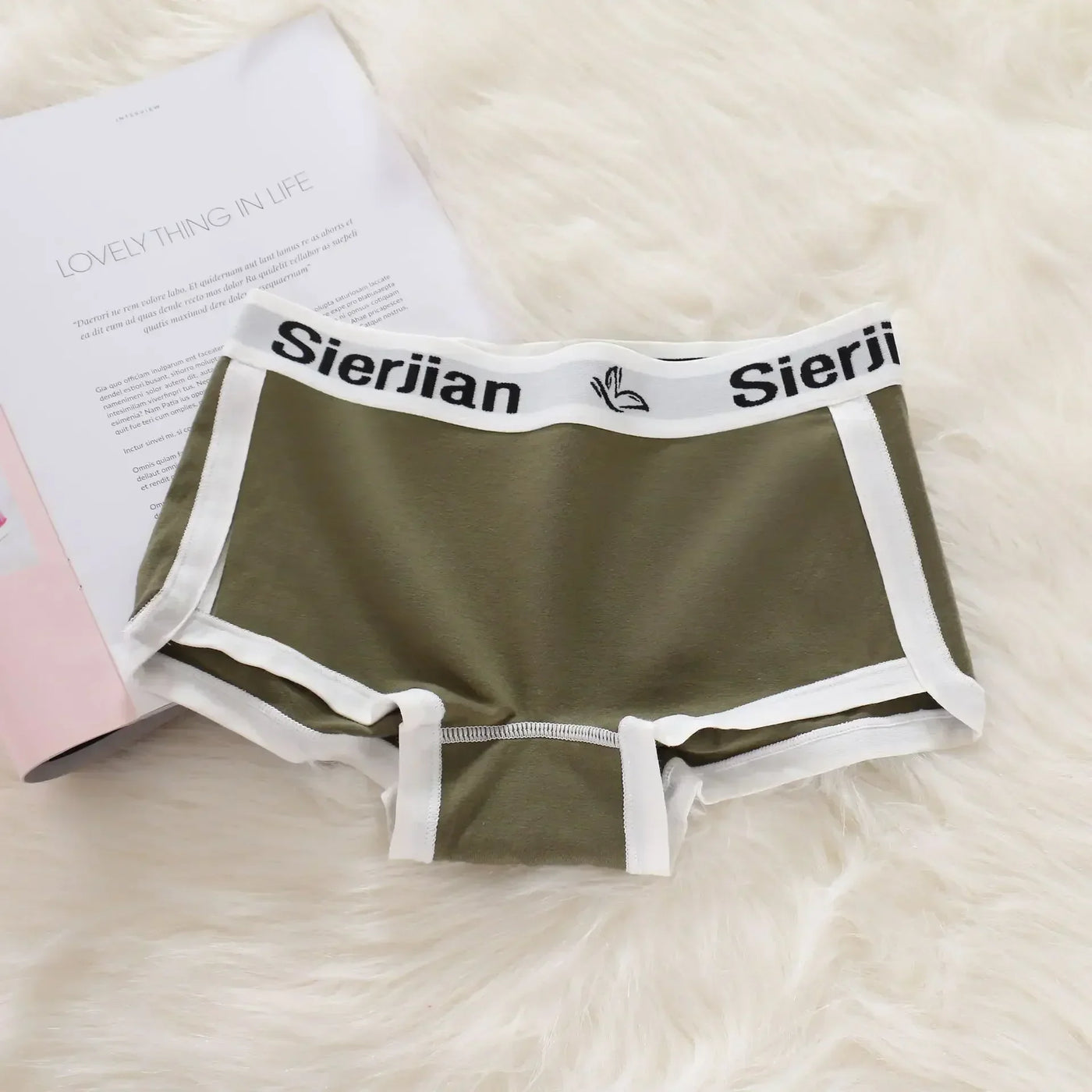 Women's Anti-exposure Ladies Boxers Cotton Sports Style Underwear  Fashion Lingerie Letter Belt Plus Size Girls Boxer Shorts