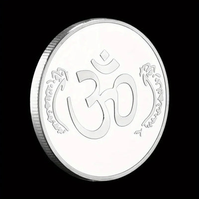 The Legend of Ganesha Collectible Souvenir Coin Basso-Relievo Silvery Plated Coin Hinduism Commemorative Coin