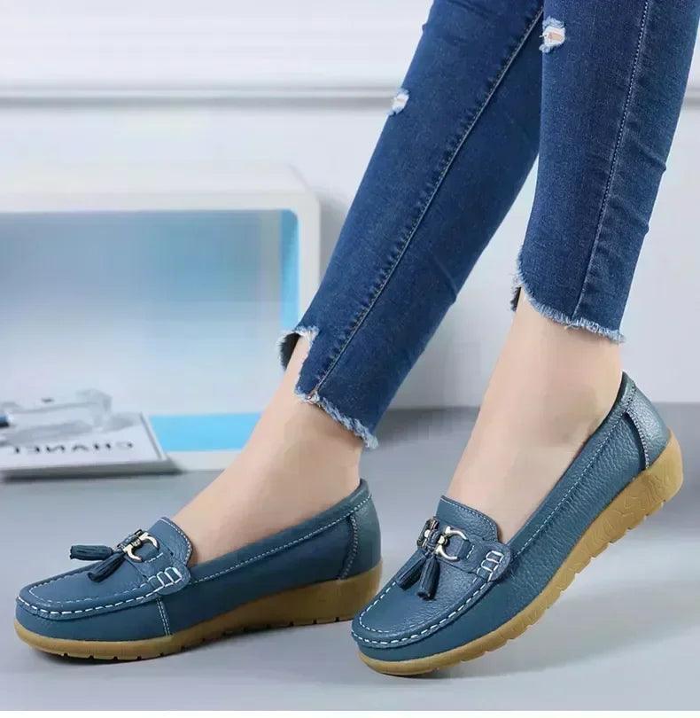 Women slip on loafers flat shoes moccasins casual sneakers
