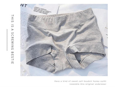 New Women Panties Cotton Seamless Sports Boxers Underwear Female Solid Color Briefs Cozy Lingerie Intimate Underpants M-XXL