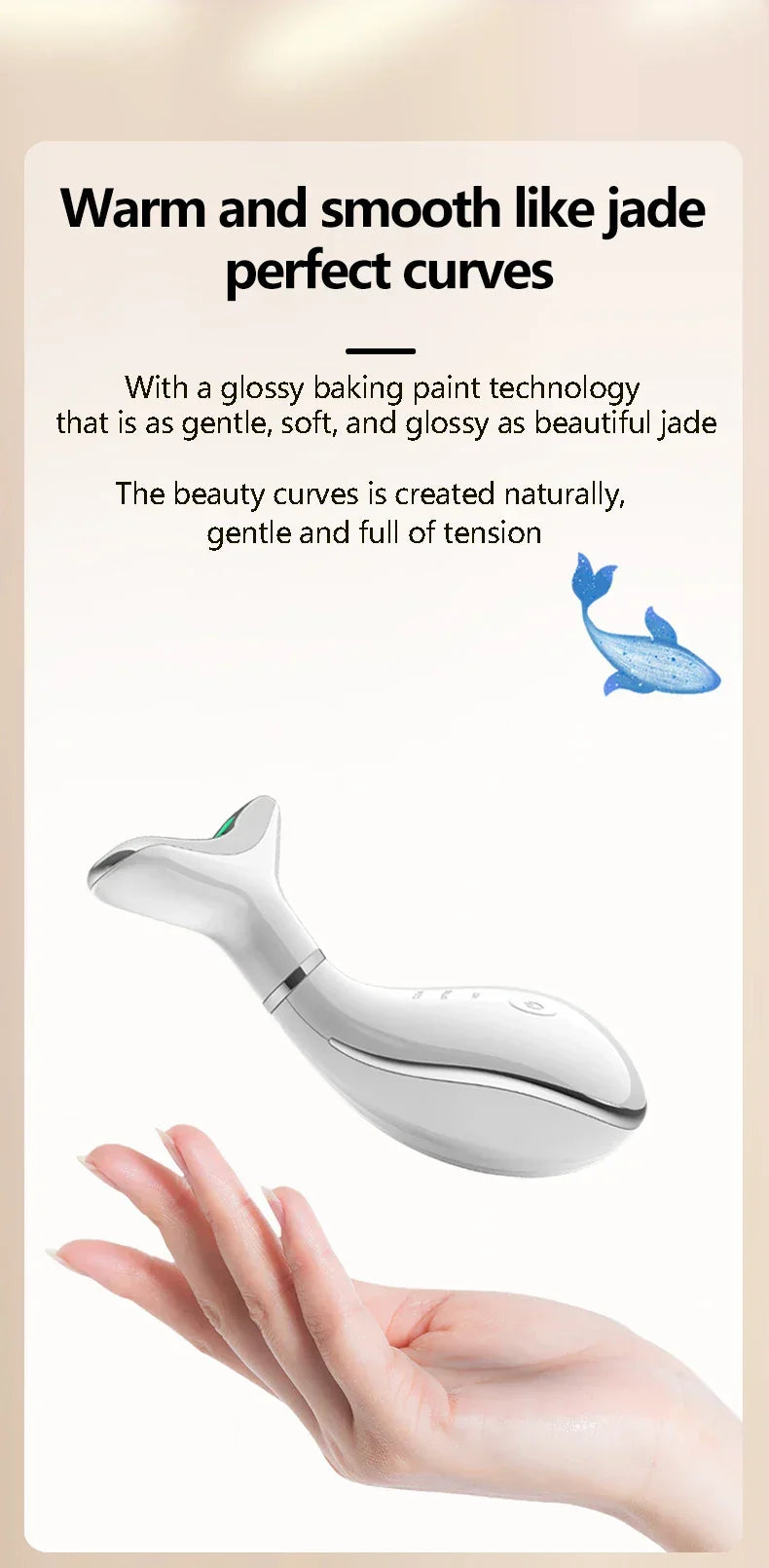 Neck Beauty Instrument with Base Microcurrent Facial Massager LED Photon Skin Rejuvenation Neck Face Skin Care Tool for Wrinkle