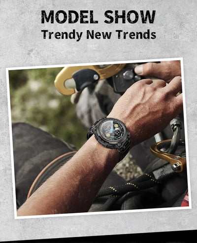 LOKMAT New ATTACK MAX Sport Rugged Smart Watch BT Calls Waterproof Military Smartwatches Heart Rate Monitor Fitness Tracker