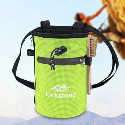 Waterproof Chalk Bag Bucket with Chalk Brush Climbing Magnesium Powder Bag for Weight Lifting Outdoor Climbing Equipment