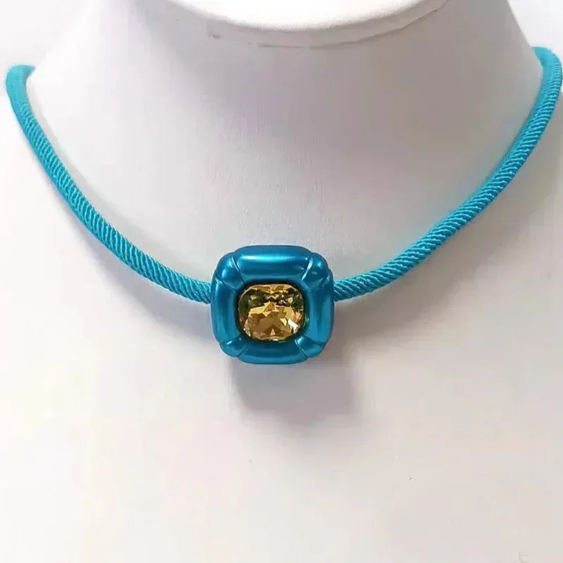 2025 New Trend Fine Jewelry Set Charming Luxury Yellow Flower Crystal Fashion Necklace Bracelet Earrings for Women's Party Gifts