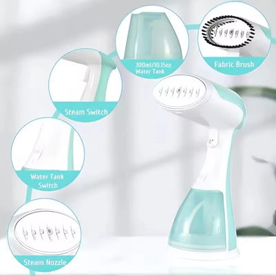 Handheld Garment Steamer 1500W Electric Household Fabric Steam Iron 300ml Portable Vertical Fast-Heat For Clothes Ironing