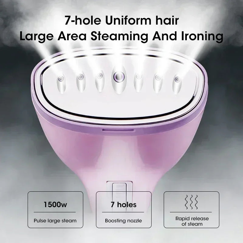 Handheld Garment Steamer 1500W Fast Heating 330ml Portable Steam Iron For Clothes Fabric Home Travel Office Wedding Anti-Drip