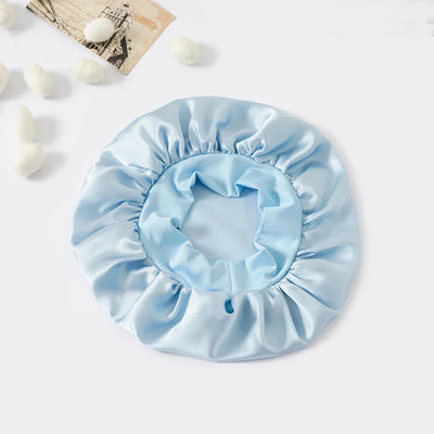 100% Real Mulberry Silk Bonnet for Sleeping Women Large Hair Care Bonnet for Long Curly Hair with Soft Elastic Band