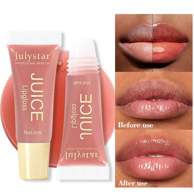 Watery Crystal Clear jelly Lip Oil Lip Balm Moisturizing And smoothingLip Lines Jelly Pout Lip Gloss Glass Lip Fruit Scent