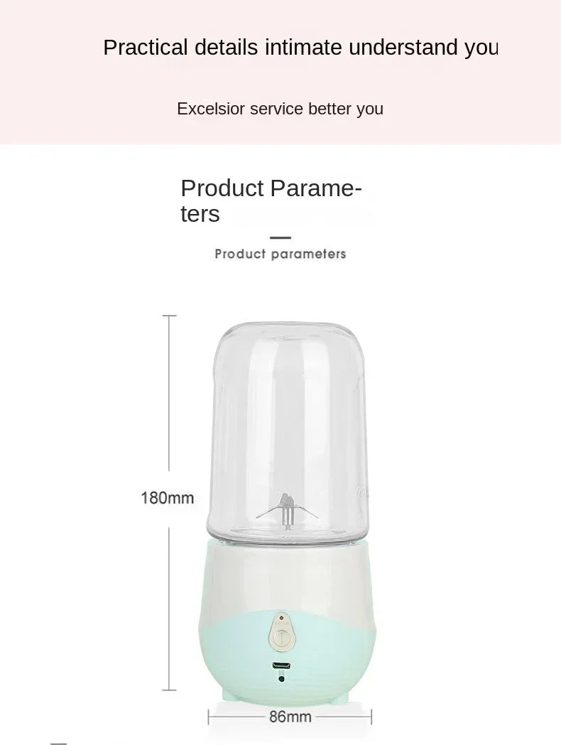 Portable Blender USB Rechargeable Mini Juicer Blender Household  Mixer Machine For Juices Shakes And Smoothies Juice Extractor