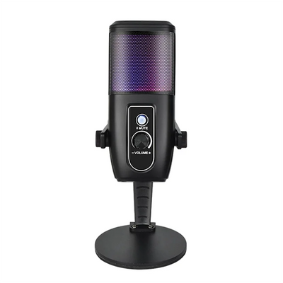 ABUO-Desktop RGB USB Condenser Microphone Gaming, Large Mic Head, Plug& Play Designed Ideal For Streaming And Podcasting