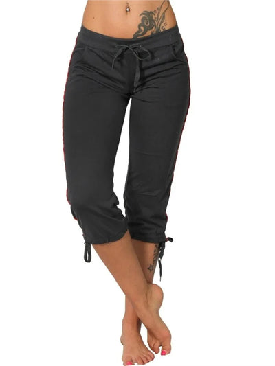 Women's Pocket Mid-rise Drawstring Leggings