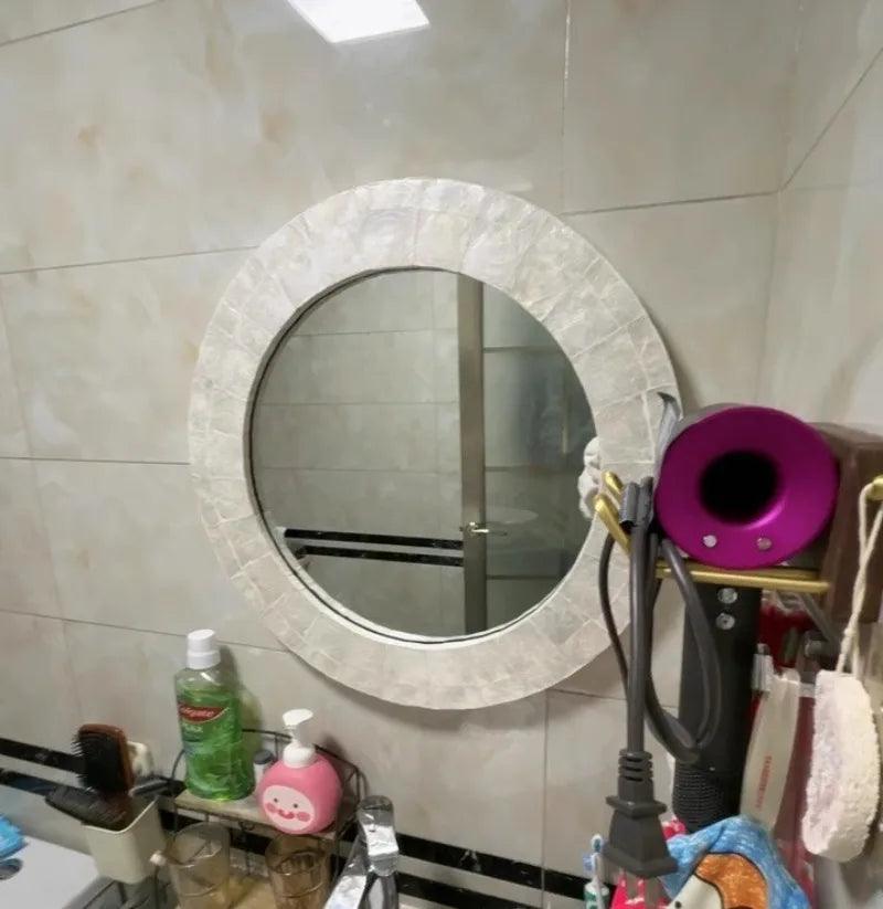 Wall hanging decorative mirrors living room glass bedroom bathroom aesthetics makeup mirror decor