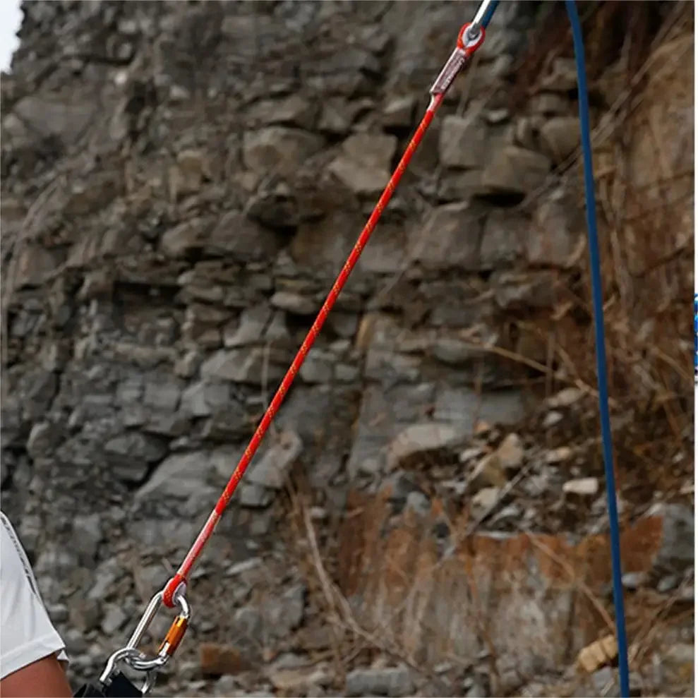 Outdoor Rock Climbing Lanyard 10.5mm Static Rope 20kN Protective Eye-to-eye Pre-Sewn Cord Loop Sling Mountaineering Equipment