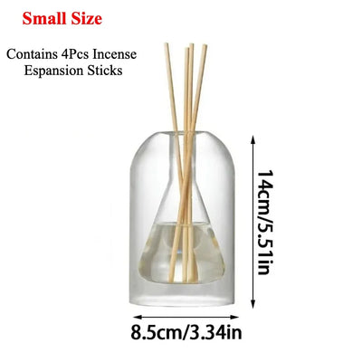 Aromatherapy Diffuser Bottle Glass Essential Oil with Diffusers Sticks 130/200ML Home Storage Transaprent Containers Bottle