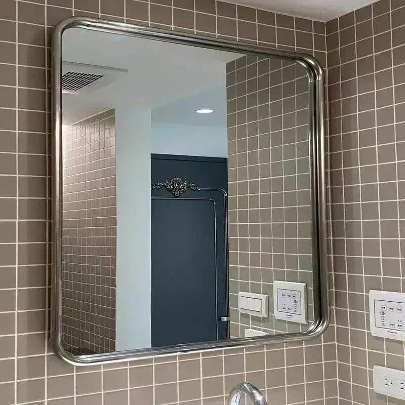 Minimalist bathroom mirror bedroom home wall mounted makeup light luxury nordic