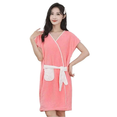 Wearable Absorbent Sleeveless Bathrobe One-Piece Fast Drying Bathing Beach Spa Bathrobes Microfiber Super Absorbent Bath Towel ﻿