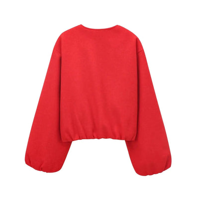 Zipper Bomber Jackets for Women Soft Cropped Long Sleeve Sports