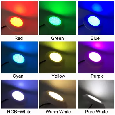 LED Submersible Swimming Pool Lights 12W Multiple Color Resin Filling Underwater Spotlight DC12V Warm White Blue Cold White