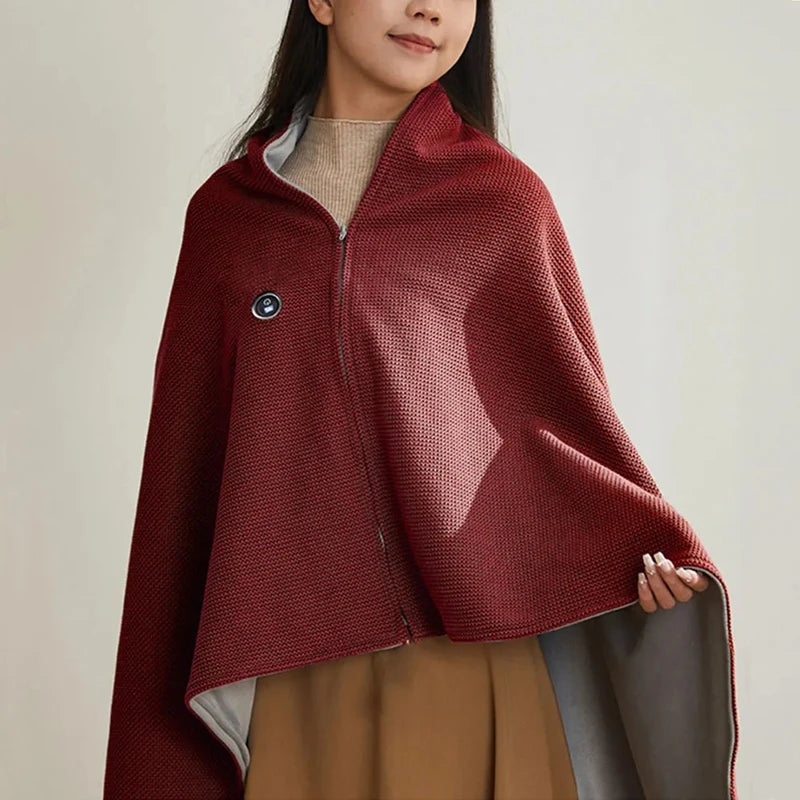 USB Electric Heated Blanket for Home & Office, Wearable Heating Blanket Washable Adjustable 3 Levels Temperature Warm Blankets