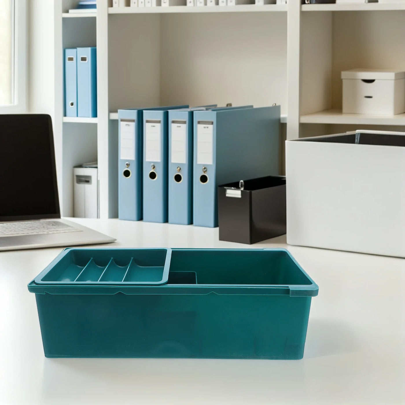 Desk Drawer Organizer Box with Compartments Under Desktop Storage for Small Studios Home Offices Efficient Workspace