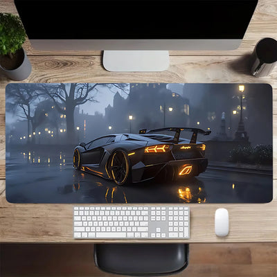 Cool Sports Car Gaming Mouse Pad Large Non-slip Rubber Base Seamed Edge Design Table Mat Mousepads Gamer 900x400 Office Carpet